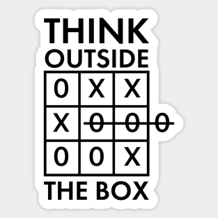 Think outside the box Sticker